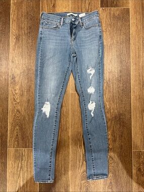 Levi's Light Blue Distressed Skinny Jeans